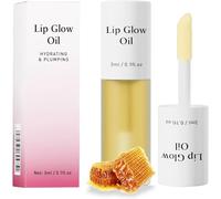 Tinted Lip Glow Oil - For Lush, Hydrated Lips with a Natural Glow! Long-Lasting Shiny Fruit Flavor Lip Stain (05#Honey)