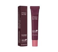 Tinted Shea Butter Lip Balm, Moisturising Vegan Lip Butter for Dry Lips, Natural Coloured Lip Balm with Vanilla Flavour - For Soft Smooth Lips (Brown Sugar)