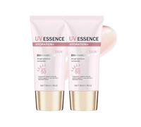 Tinted Sunscreen for Face SPF 50, Pink Tone-Up Cream Korean with Broad Spectrum, Lightweight Sunblock for a Radiant Finish, Moisturising & Non-Greasy, Suitable for All Skin Types (2pc)