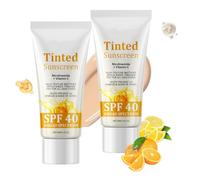 Tinted Sunscreen SPF 40 Silky Mattifying Broad Spectrum UV Protection For Face - Sheer Fresh Tint Moisturizer With Niacinamide & Vitamin C In Travel Size 40g Tube For All Skin Tones