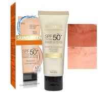 Tinted Sunscreen,Tinted Sunscreen SPF 50 - Lightweight Tinted Face Sunscreen,Broad Spectrum Sun Protection with Sheer Coverage & Water Resistant,Non Greasy Sun/screen for Woman