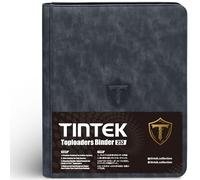 TINTEK 9-Pocket Trading Card Binder Album for Top Loader Cards - Holds 252 Cards, Compatible with 3" x 4" Sleeves, Card Holder for PTCG, Sports, TCG, Yu-Gi-Oh, MTG (Black)
