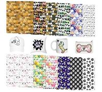 Tintnut Cartoon Dog Pattern Sublimation Transfer Paper - 12 Sheets 12"x10", Sublimation Ink Transfer Sheets for DIY Mugs, Tumblers, T-Shirts