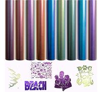 Tintnut Chameleon HTV Heat Transfer Vinyl - 9 Packs 12" x 10" Gradient HTV Vinyl Chameleon PU HTV Iron On Vinyl for T-Shirt DIY