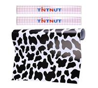 Tintnut Cowhide Permanent Vinyl Roll - 12 inch x 5ft, Cow Spots Adhesive Vinyl, Animal Print Vinyl, Permanent Outdoor Vinyl for Decor Sticker, Self Sticker Water proofing Vinyl