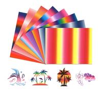 Tintnut Gradient Ombre Heat Transfer Vinyl - 8 Sheets 12" x 10" Gradual Change Color HTV Iron on Vinyl Perfect Suited All Machine