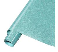 Tintnut Mermaid Blue Glitter HTV Vinyl Roll - 12"x5ft Shiny Glitter Iron On Vinyl for T-Shirts, Compatible with Cricut or Silhouette Cameo
