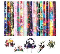 Tintnut Splash Heat Transfer Vinyl - 16 Sheets 10" x 12" HTV Ink Watercolor Iron On Vinyl for T-Shirts Hats Clothes, Printable Iron on Vinyl