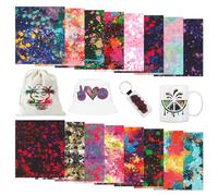 Tintnut Splash Sublimation Pattern Transfer Paper - 16 Sheets 12"x10", Watercolor Pattern Sublimation Transfer Paper Bundle Compatible with Cricut for DIY Mugs, Tumblers, Key Chain, T-Shirts