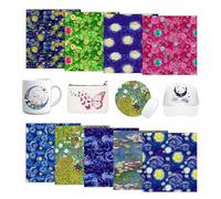 Tintnut Starry Night Infusible Transfer Ink Sheets - 9 Sheets 12"x10", Van Gogh Starry Sky Sublimation Transfer Paper Bundle Compatible with Cricut for DIY Mugs, Tumblers, Key Chain, T-Shirts