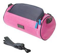 TINTON LIFE Waterproof Bicycle Handlebar Bag with Transparent Pouch and Adjustable Strap High-Capacity Cycling Front Pack (Pink)