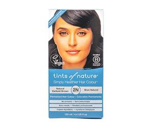 Tints of Nature 2N Natural Darkest Brown Permanent Hair Dye, Vegan 130ml | Achieves deep darkest brown tones while conditioning throughout colouring, Ammonia-free formula covers grey hair completely