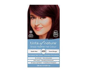 Tints of Nature 4RR Earth Red Permanent Hair Dye, Nourishes Hair and Covers Greys, Ammonia-Free, 130ml