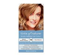 Tints of Nature 7N Natural Medium Blonde Permanent Hair Dye, Vegan 130ml | Delivers radiant medium blonde tones while nourishing hair throughout, Ammonia-free provides complete grey coverage