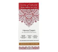 Tints of Nature Golden Blonde Henna Cream Hair Colour, Vegan 70ml | Semi-permanent henna cream creates radiant golden blonde tones while conditioning, 95% natural ammonia-free is gentle