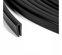 Tintvent Rubber Edge Trim Black, U Channel PVC Plastic, Metal Edge Protector Fit for 0.16", 10Ft(118in)