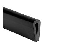 Tintvent Rubber Edge Trim Black, U Channel PVC Plastic, Metal Sharp Edge Protector Fit for 0.09", Length 10 Feet (3.05 Meter)