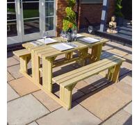 Tinwell 5ft Picnic Bench - L152 x W150 x H72 cm - Light Green Rutland County Garden Furniture Ltd Light Green One Size
