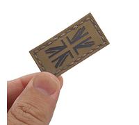 Tiny 1x2 IR Coyote Union Jack UK MTP Army British Army Tactical Morale Hook&Loop Patch