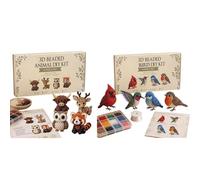 Tiny 3D Animal Beading Kit | DIY 3D Birds Bead Embroidery Kits | Cute Birds Seed Beading Art Kit for Beginners | Funny Handmade Animals Jewelry Making Art Craft Set for & Adults & Teens