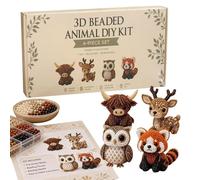Tiny 3D Animal Beading Kit | DIY 3D Birds Bead Embroidery Kits | Cute Birds Seed Beading Art Kit for Beginners | Funny Handmade Animals Jewelry Making Art Craft Set for & Adults & Teens