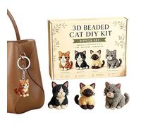 Tiny 3D Beaded Animal DIY Kit 3D Cat Beginner-Friendly Cute