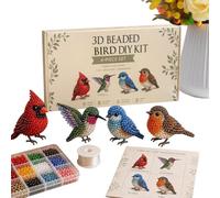 Tiny 3D Beaded Animal DIY Kit - Cute Handmade Bead Craft Set, Miniature Animal Art Kit | Creative DIY Hobby Project for Adults Beginners Friends Home Office School Dorm Room Desk Decor