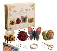 Tiny 3D Beaded Animal DIY Kit - Petite 3D Beaded Animal Craft Kit, Creative 4-Pack DIY Animals Beading Set with Instructions, Handmade Cute Animal Kit for Adults Beginners (Garden Bugs)