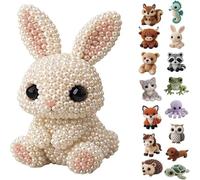 Tiny 3D Beaded Animal DIY Set Bead Embroidery Kits with Colorful Beads&Instructions DIY Animals Beadwork Craft Kits for Teen & Adult Creative Arts & Crafts Gift for Adults & Beginners