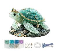 Tiny 3D Beaded Marine Animals DIY Kit, Marine Life Beads Embroidery Kits, 3D Sea Animals-Themed DIY Beaded Bracelet, for Beginners and Craft Enthusiasts, Easy to Get Started