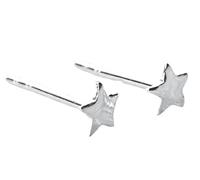 Tiny 925 Sterling Silver Hammered Star Stud Earrings - Minimalist Celestial Earrings - Dainty Everyday Jewellery Gift