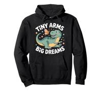 Tiny Arms Big Dreams Cute T-rex and Butterfly Pullover Hoodie