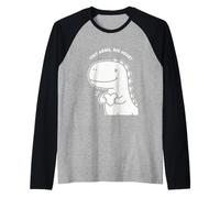 Tiny Arms Big Heart Dino Cute Kids Valentines Design Raglan Baseball Tee