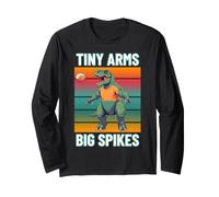 Tiny Arms Big Spikes Funny T-Rex Volleyball Player Humor Long Sleeve T-Shirt