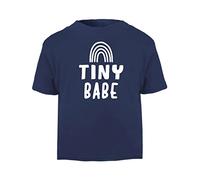 Tiny Babe (Nordic Style Rainbow) Statement [BBY5] Short Sleeve Cotton Toddler t Shirt, 3-4 Years, Navy