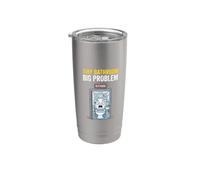 Tiny Bathroom Big Problem Funny Airport Stainless Steel Insulated Tumbler