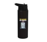 Tiny Bathroom Big Problem Funny Airport Stainless Steel Insulated Water Bottle