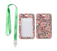 Tiny Bees ID Badge Holder with Green Lanyard, ID Badge Holder with Lanyard, Vertical Cards Protector for Teacher, Vertical Cards Protector for Driver, Nurse Accessories Nurse Accessories Work