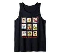 Tiny Bird Big Dreams Vintage Bird Stamp Tank Top