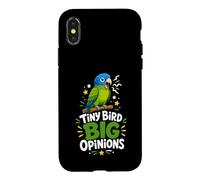 Tiny Bird Big Opinions Parrot Case for iPhone X/XS