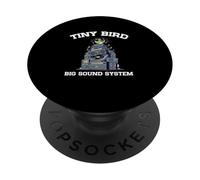 Tiny Bird Big Sound System Funny Canary Lover PopSockets Adhesive PopGrip