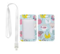 Tiny Birds Card Holder with White Lanyard, Lanyard with Vertical ID Badge Holder, Vertical ID Cards Protector for Women, Name Badges Protector for Student, Bus Driver Accessories Teacher Stuff