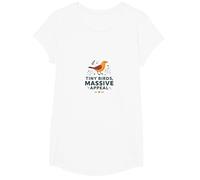 Tiny Birds, Massive Appeal: Charming Avian Whimsy T-Shirt, Girls, White, Medium