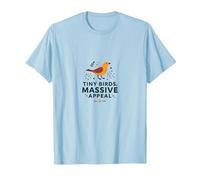Tiny Birds, Massive Appeal: Charming Avian Whimsy T-Shirt, Men, Baby Blue, XL