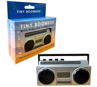 Tiny Boombox - Music Gifts for Men | Fun Desk Accessories for Women Office | Novelty Secret Santa Gifts for Work Colleagues | Cool Desk Gadgets | Retro Bluetooth Speaker
