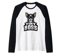 Tiny Boss - Small Dog, Big Personality Raglan Baseball Tee
