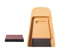 Tiny Brush and Dustpan Set with Double Brush Dense Storage Thin Design for Telecommute Kitchen Cleaning Tiny Broom and Dustpan Set Soft for Countertops Space Saving Tools