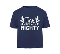 Tiny but Mighty [BBY4] Short Sleeve Cotton Toddler t Shirt, 1-2 Years, Navy