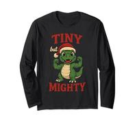 Tiny But Mighty Funny T-Rex Dinosaur Christmas Dino Long Sleeve T-Shirt
