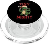 Tiny But Mighty Funny T-Rex Dinosaur Christmas Dino PopSockets PopGrip for MagSafe